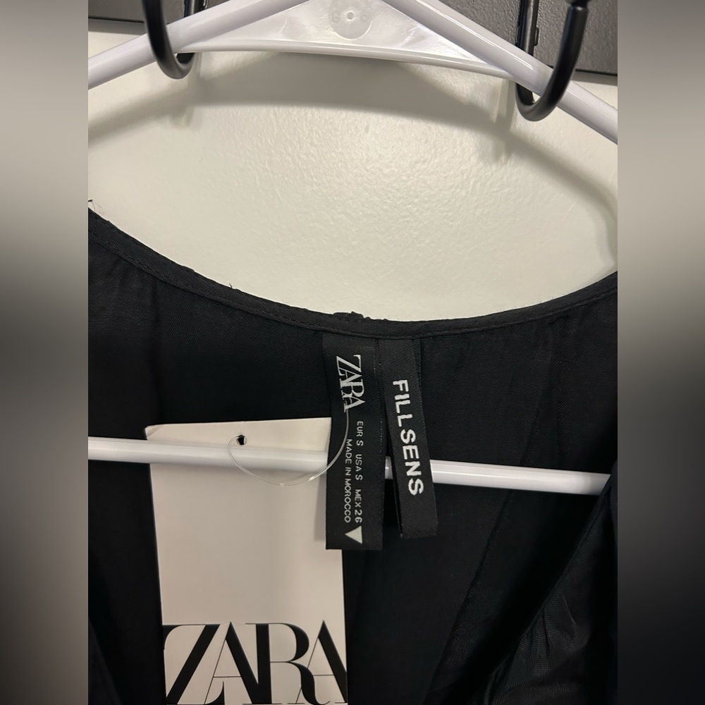 NWT Zara Ruffled Sleeveless Midi Dress - Picture 9 of 10